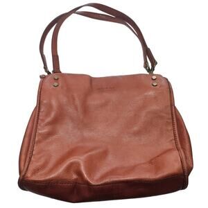 American Leather Company Brandy Pebble Lenox Triple Entry Satchel $195 Casual